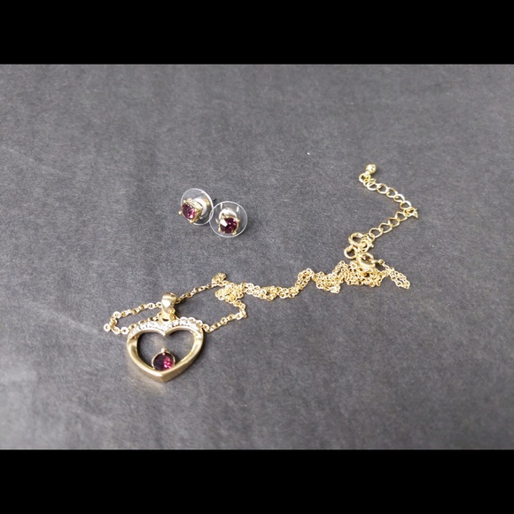 Gold Tone Necklace & Earring Set - Picture 3 of 9